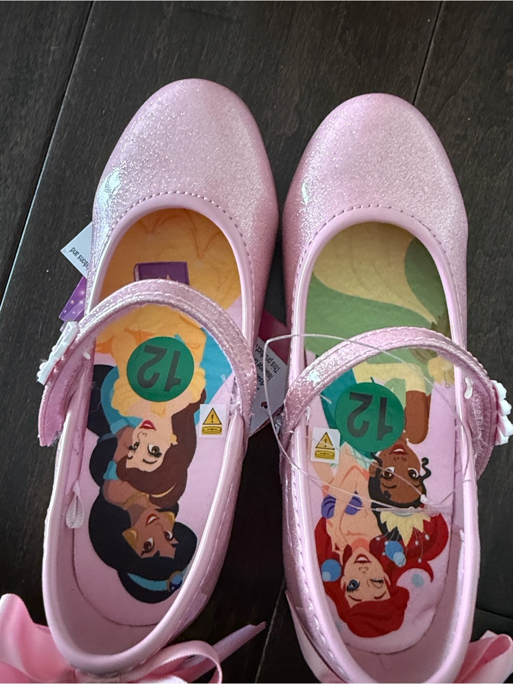 NWT Rare Disney Princess Girls Pink Sparkle Princess Light Up Mary Jane Shoes - Picture 11 of 12